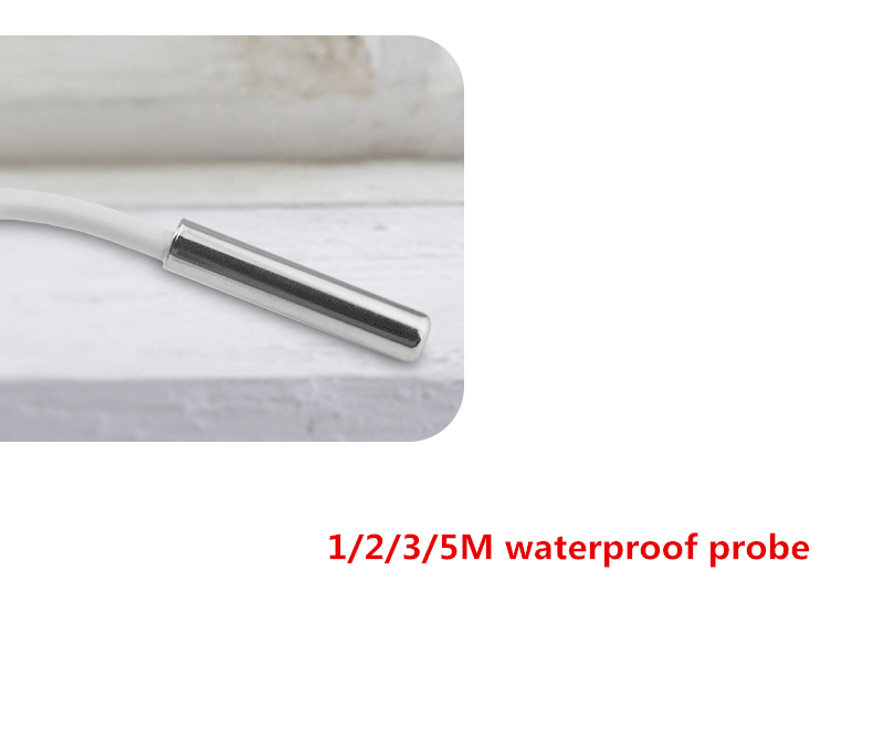 1/2/3/5M Mini Digital LCD Indoor Convenient Temperature Sensor Humidity Meter Thermometer Hygrometer Gauge Waterproof Probe