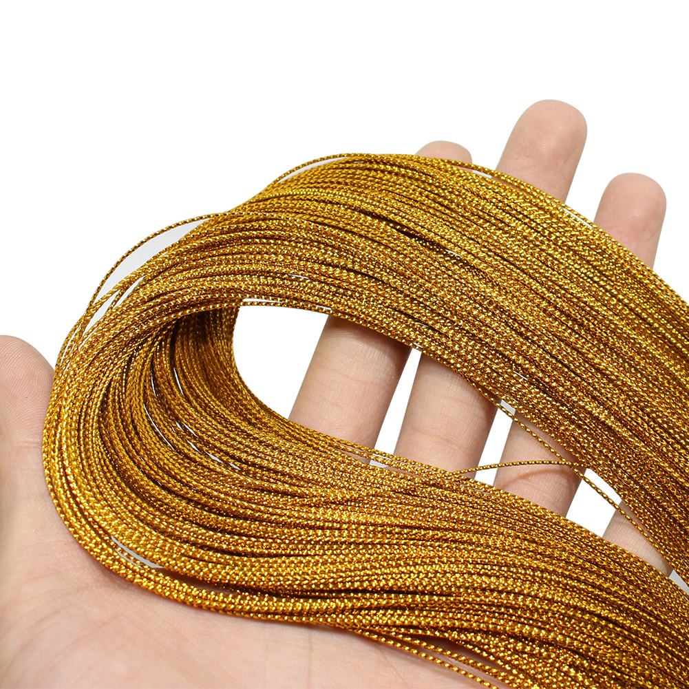 100M Packaging Metallic Cord Jewelry Thread Craft String DIY Tag Lanyard Packaging Tags For Clothing Toys Food Art Tools