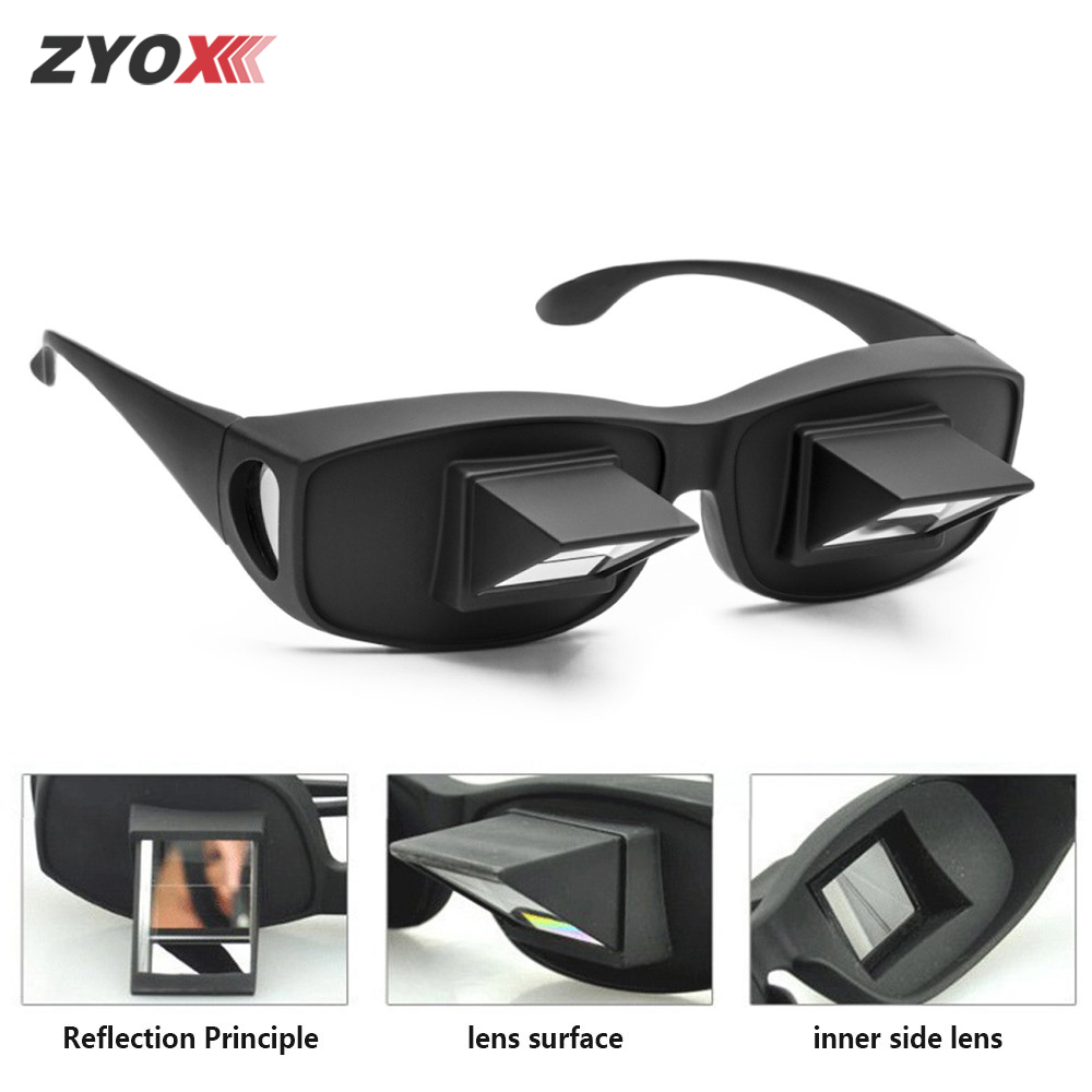 Amazing Lazy Periscope Horizontal Reading Books Sit Glasses On Bed Lie Down View TV Myopia Usable Prism Spectacles