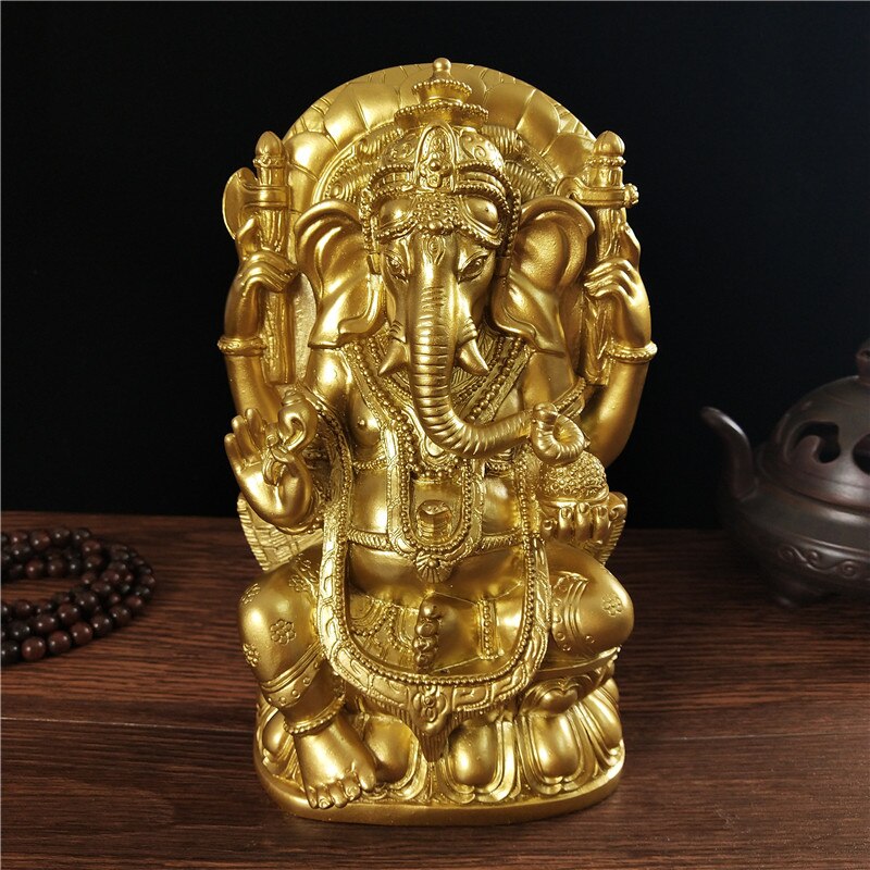 Herre ganesha staty buddha elefant gud skulptur hemkontor trädgård dekoration meditation stora buddha statyer statyetter prydnad