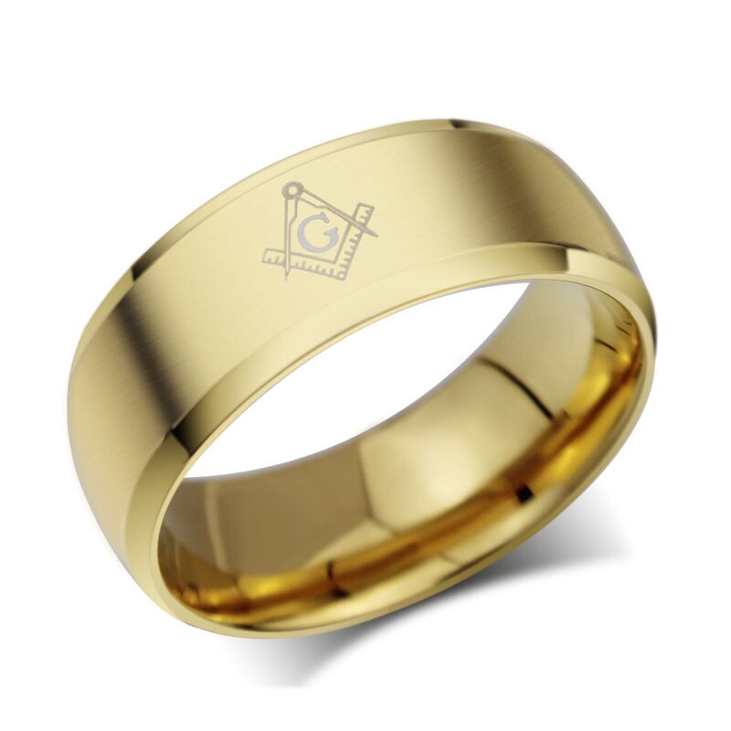 Anneaux maçonniques en titane pour hommes et femmes, bijoux en acier inoxydable, , directe,
