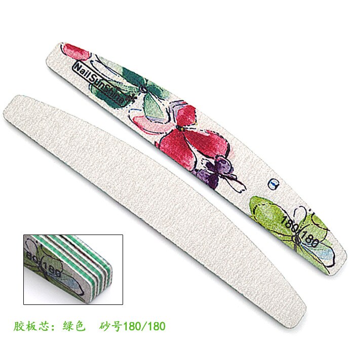 Nail sunshine – papier de verre d'impression demi-mois, lime à ongles, meulage, réparation de frottis, vrais ongles, polissage, Frustration spéciale, 10 pièces: 180