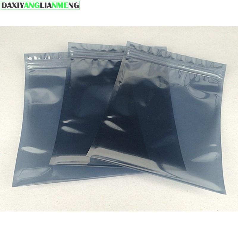 100pcs Anti Static Shielding Zip Lock Bag Resealable ESD Anti-static Instrument Chip Electronic Accessories Battery USB Pouches