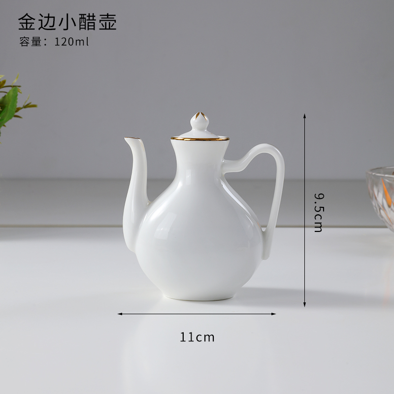 Dining Table Oil Bottle No Drip Dispenser Cooking Ceramic Oil Bottle Container Storage White Cosas De Cocina Kitchen Tool OC50TL: 120ml  A