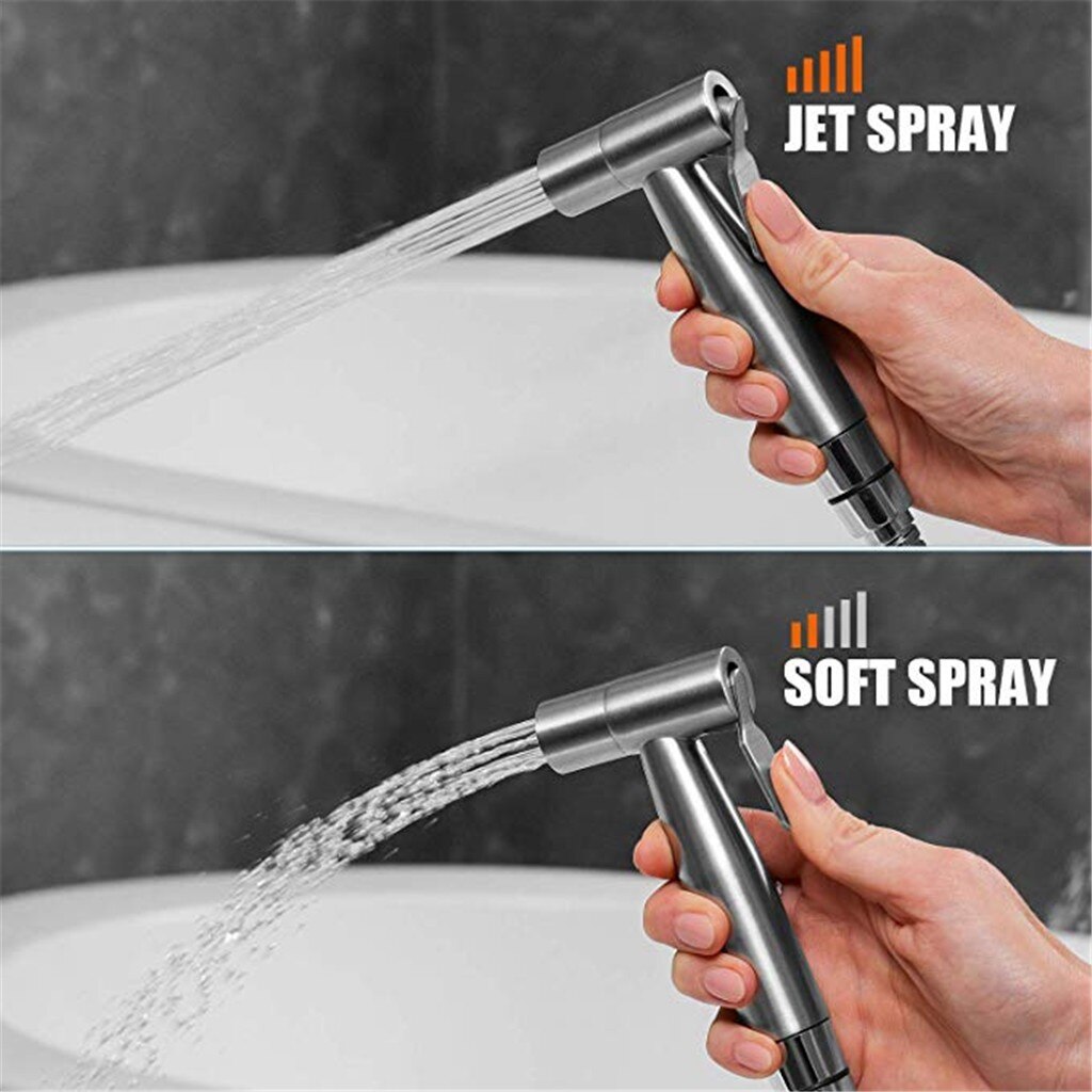 Handheld Toilet Bidet Sprayer Set Kit Stainless Steel Bidet Faucet for Bathroom Spray Shower Sprayer Douche Kit self cleaning