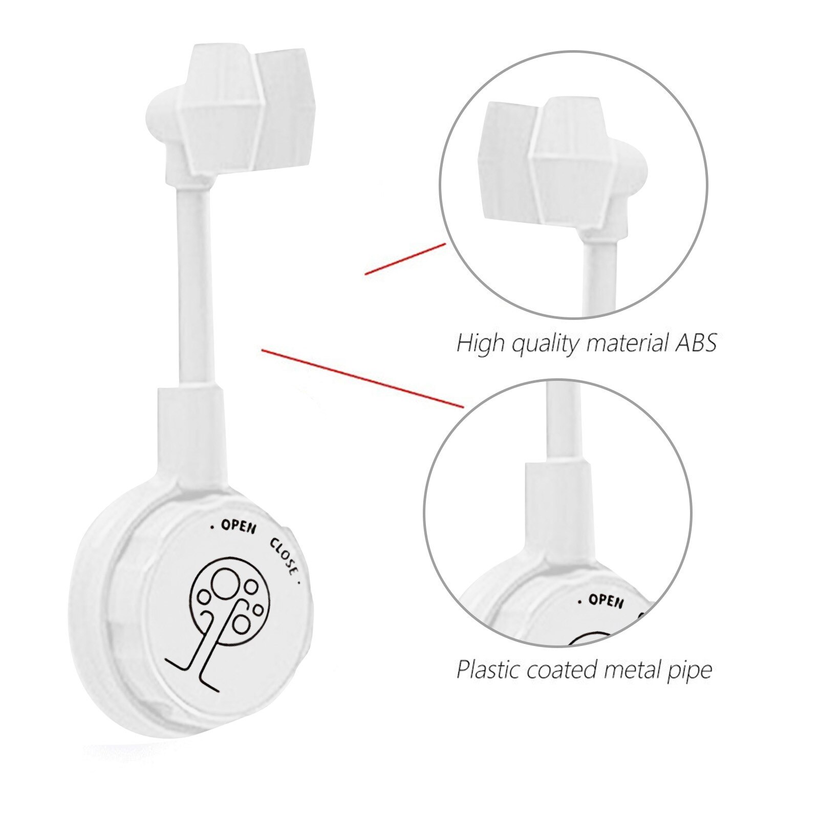 Adjustable Adhesive Bathroom Shower Head Base Holder Stand Rotating Bracket Powerful Suction Shower Seat Chuck Holder