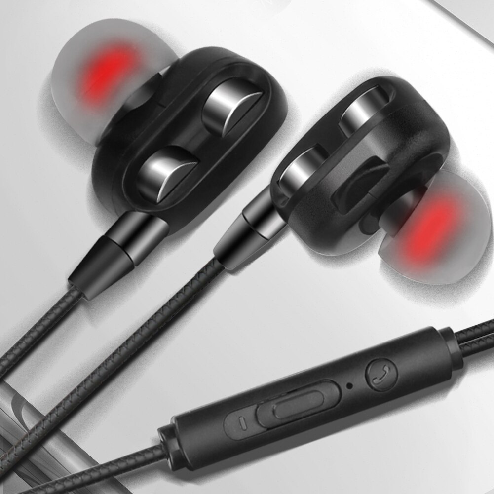 Nova armadura equilibrada esportes motoristas duplos graves pesados de alta fidelidade 3.5mm em movimento bobina de ferro in-ear fones de ouvido para xiaomi huawei samsung