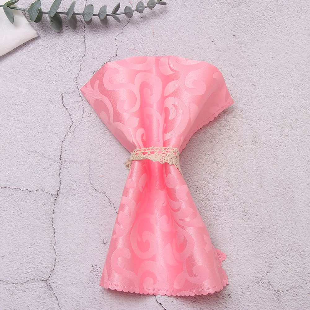 Servilleta cuadrada de bolsillo para decoración del hogar, suministros para de Hotel, 48cm, tela satinada, servilletas de mesa
