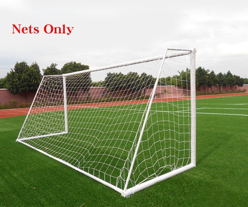 Fodbold net bold mål fodbold net porte til ungdom sport træning fitness polypropylen mesh stolpe net i fuld størrelse (kun net)