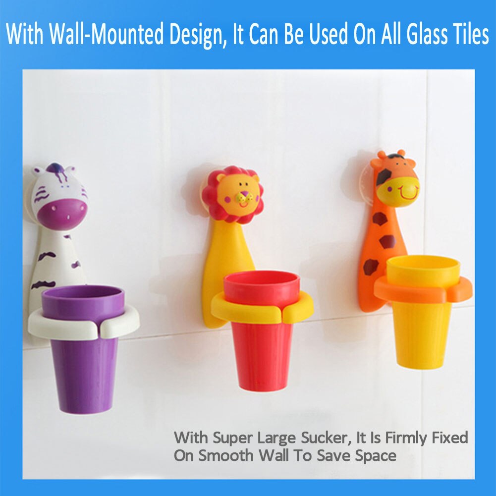 Variété De Styles De Dessin Animé Enfants Brossage Support De Verre Animal Enfants Enfants Brosse à dents Avec Brosse À Dents Tasse de Rinçage Et Support