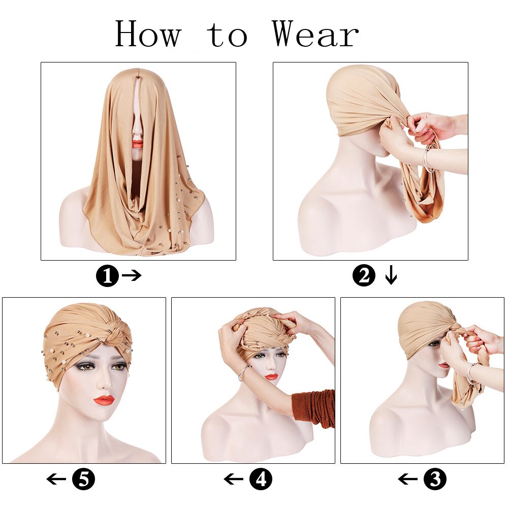 Turban en daim doux pour femmes, bonnet africain, musulman, sous-foulard islamique, collection