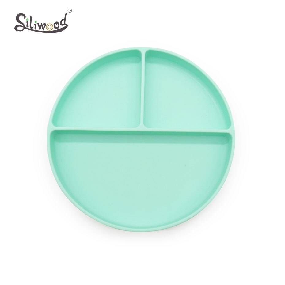 Vauvan astiat silikonilautanen imutarjotin liukueste minimatto taapero astiasto lasten astiasto lasten vauvanruokien syöttökulho: Minttu lautanen