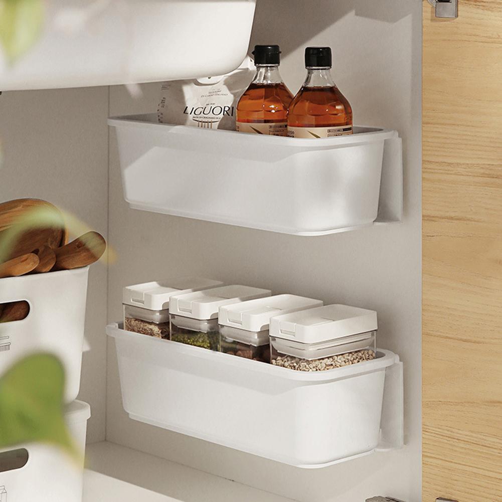 Wall Mounted Kitchen Storage Box Rack Shelf Closet Refrigerator Organizer Cabinet Storage Shelf Kitchen Bathroom Organizer