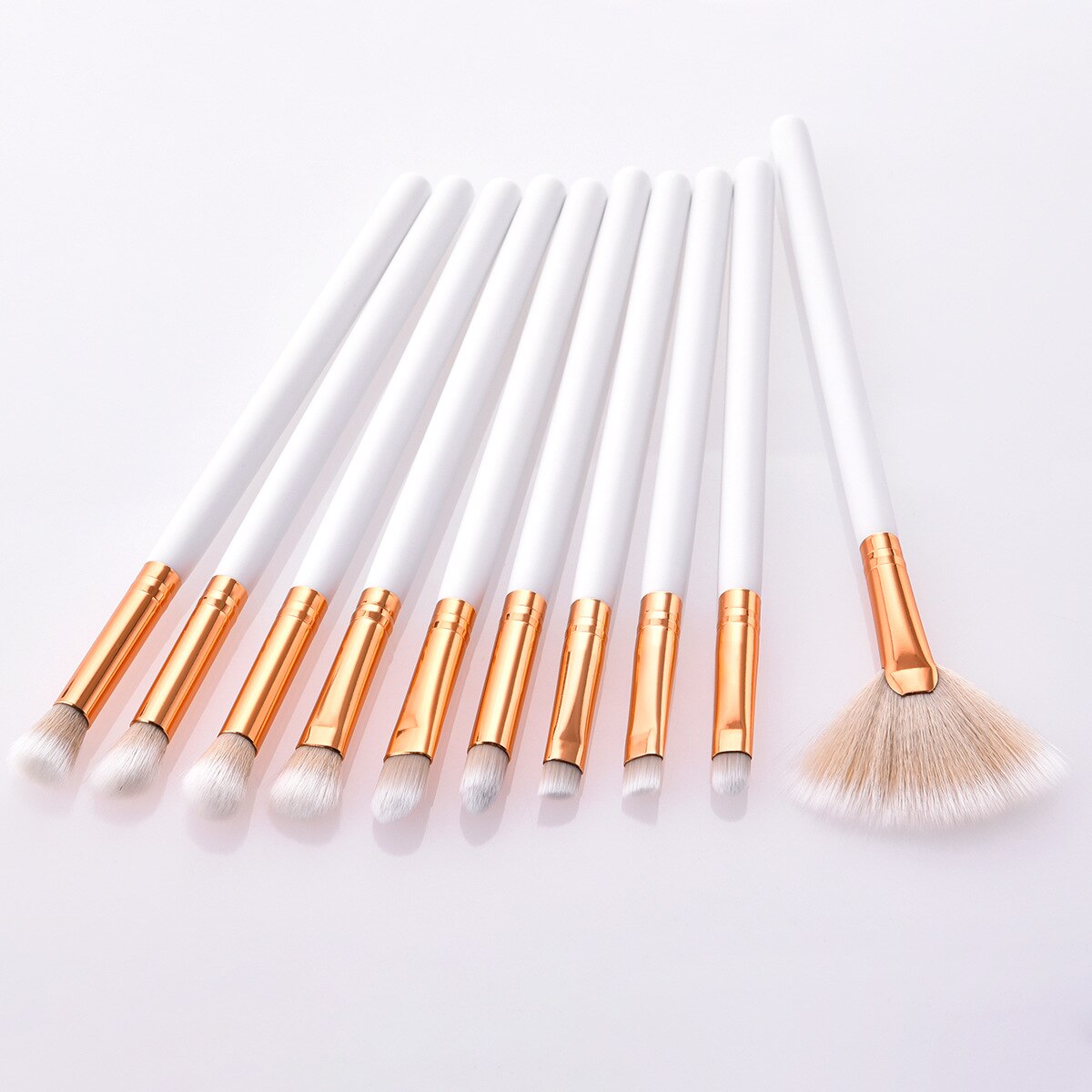 1/7/10/15 stuks make-upkwastenset cosmetische poeder foundation oogschaduw eyeliner kwastenset make-upkwasten: 10pc
