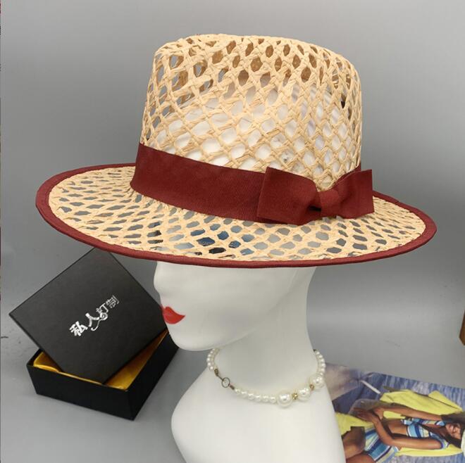 Chapeau De Paille Tissé Unisexe Tendance Et Décontracté Pour