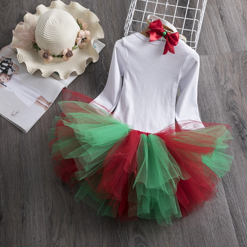 1st Geburtstag Kleid Santa Claus Drucken Kleidung Weihnachten Kleid für Mädchen Neugeborenen Herbst Kleid Langarm Baby Mädchen Kleidung