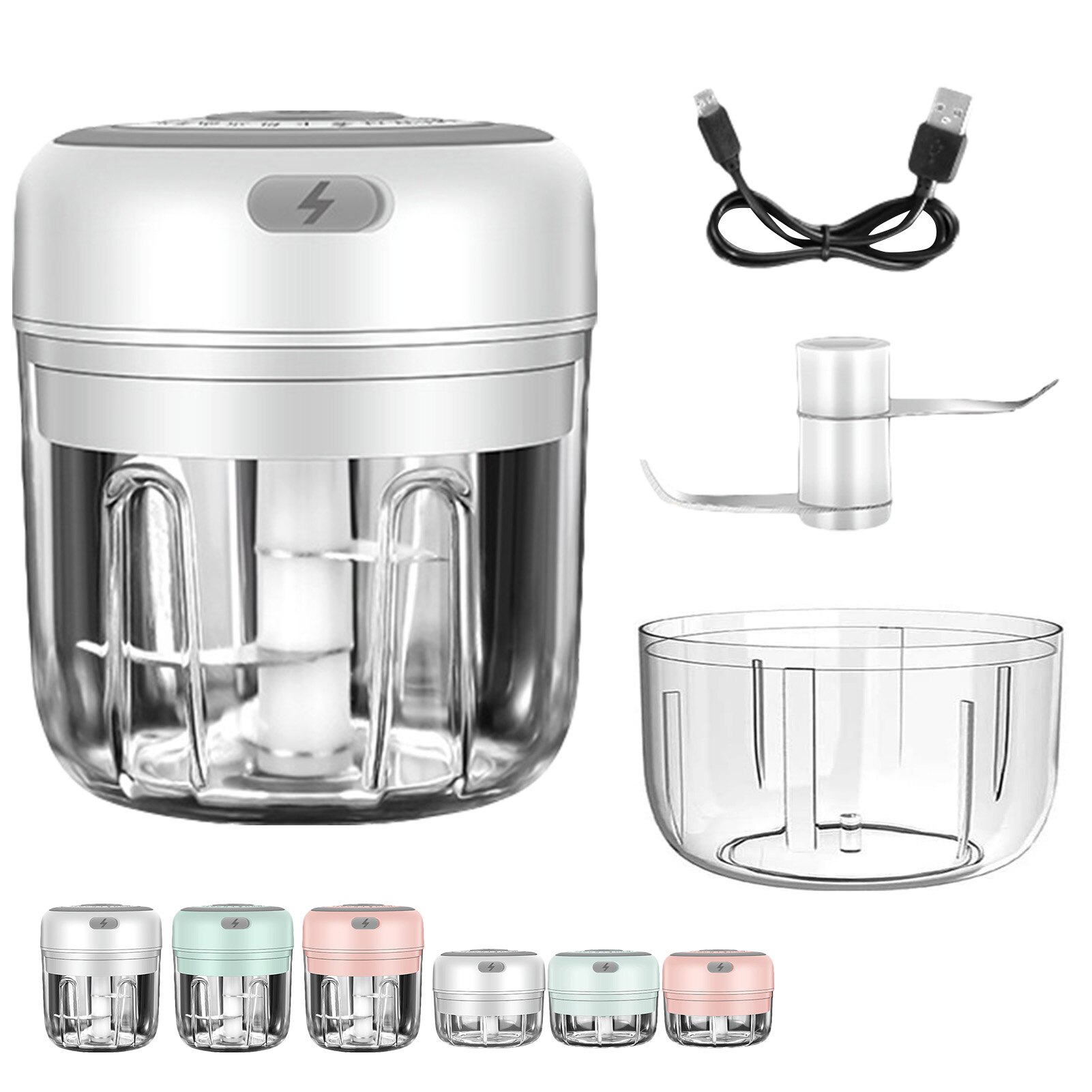 Electric Mini Garlic Chopper High Speedy Vegetable Fruit Twist Shredder Electric Meat Grinder Chopper Baby Food Maker