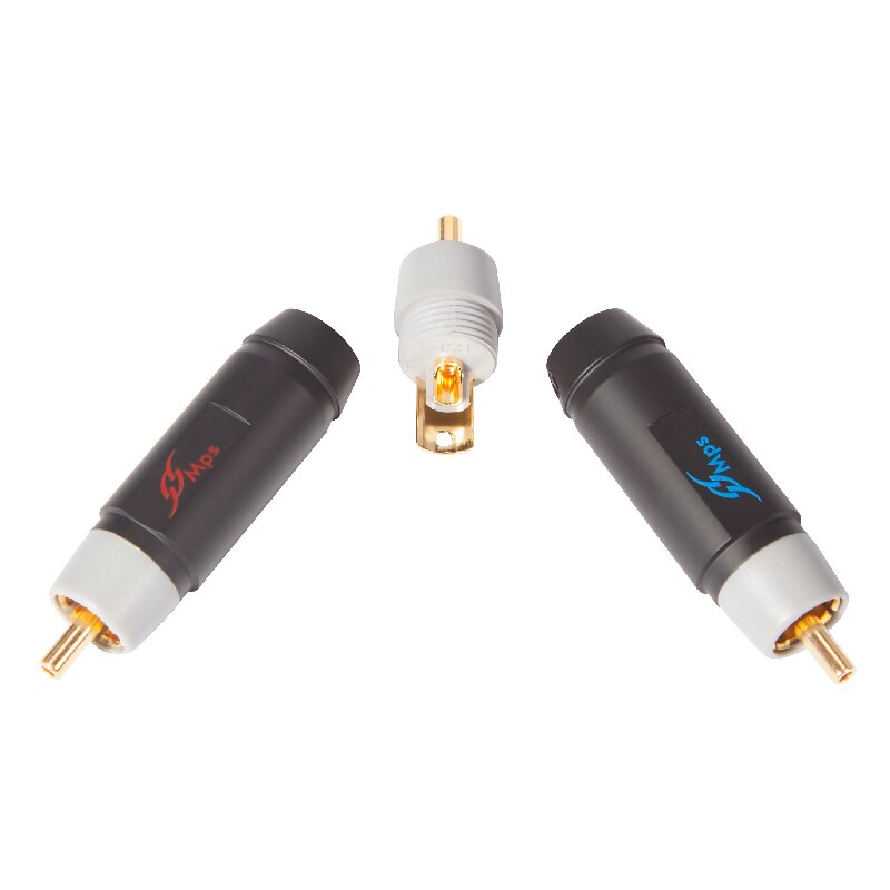 HiFi MPS Pioneer-enchufe RCA chapado en oro para cable de 8/10/11mm, cobre rojo HiFi, 24K, conector lotus para amplificador de DVD y CD, enchufe DAC