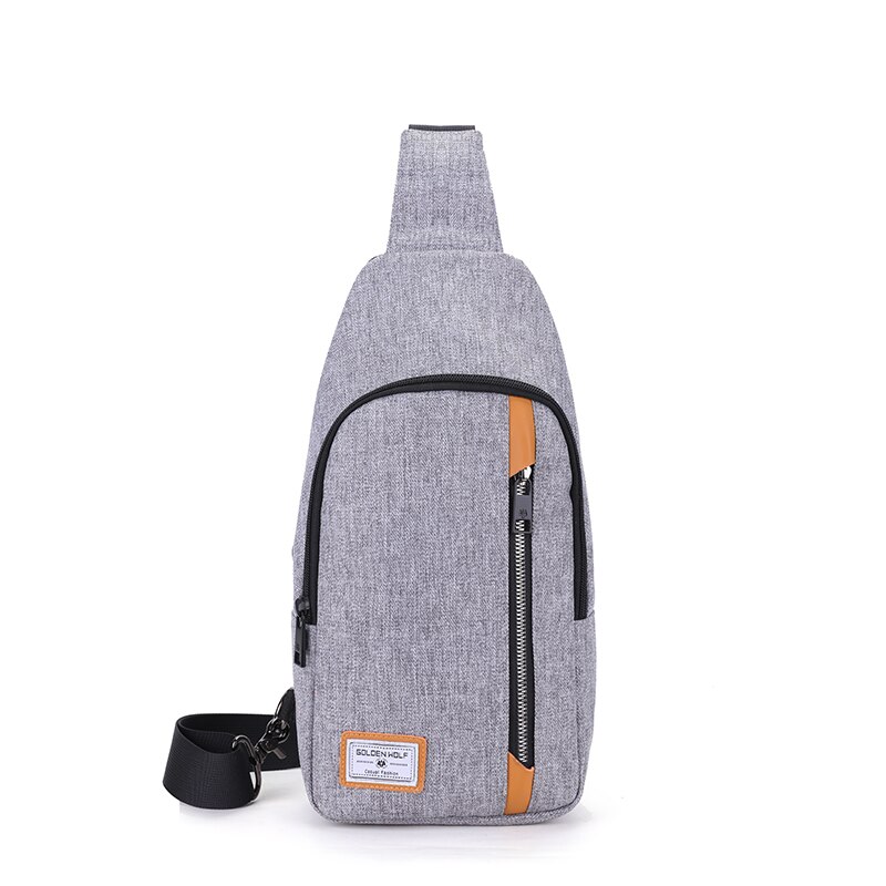 Goloen Wolf Anti-Theft Men's Messenger Bags Multi-pocket Sling Shoulder Bags Casual Chest Pack Laptop Travel Crossbody Bags Male