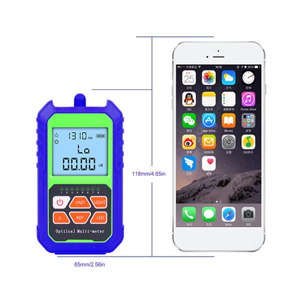 2 in 1 Mini RJ45 Network Fiber Optic Cable Tester -70~+3dBm with LED Lighting Optical Power Meter 800~1000nm