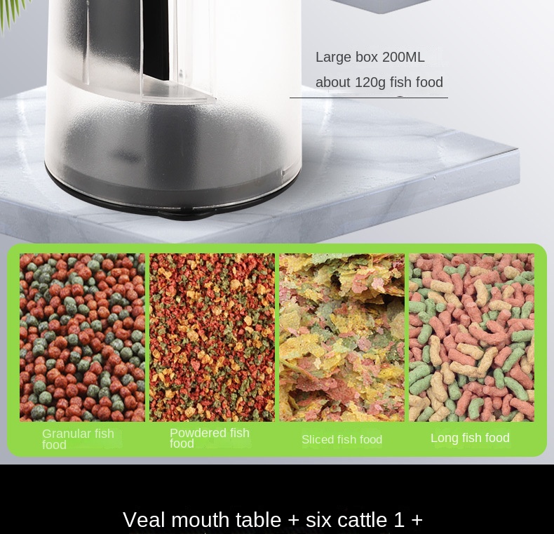 Smart Automatic Fish Feeder Aquarium Feeder Fish Tank Adjustable Auto Feeding Dispenser with LCD Indicates Timer