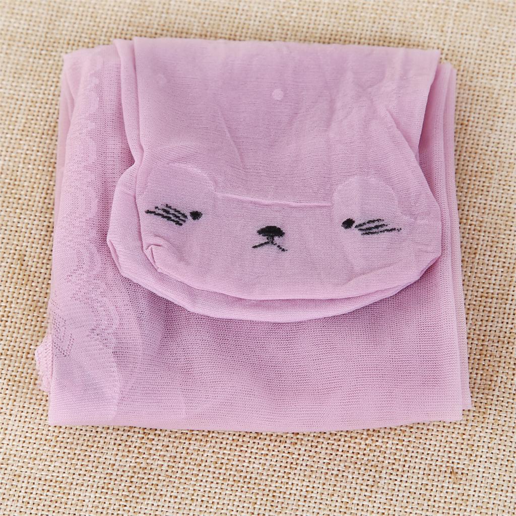 Summer Girls Tights Cartoon Cat Pantyhose Tight For Girls Children School Dance Stockings Teenager Tights Breathable Clothing: Purple / 7-9T