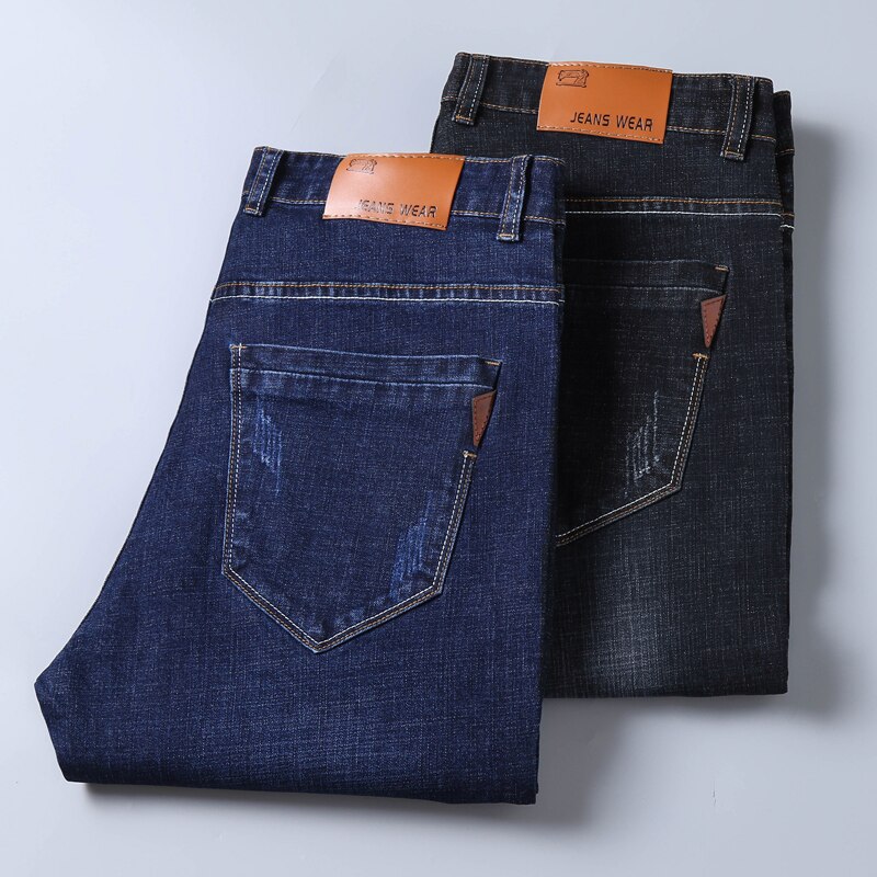 Mens Jeans Smart Casual Men Denim Pants Comfortable Jeans Pants Men Streetwear Straight Denim Trousers Blue Jeans