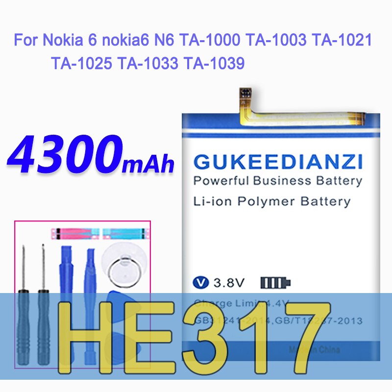 er316 Batterie Für Nokia 6 N6 TA-1000 TA-1003 TA-1021 Für Nokia 7 8 7 Plus 7.1/8 Sirocco er317 er335 er345 er347 er346 er333: HE317