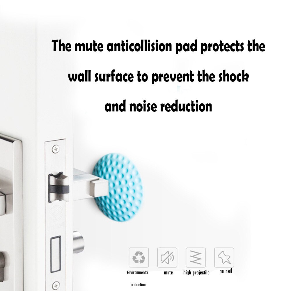 4Pcs Rubber Home Door Doorknob Back Wall Protector Rubber Home Door Stopper Rubber Fender Doorknob Back Wall Protector