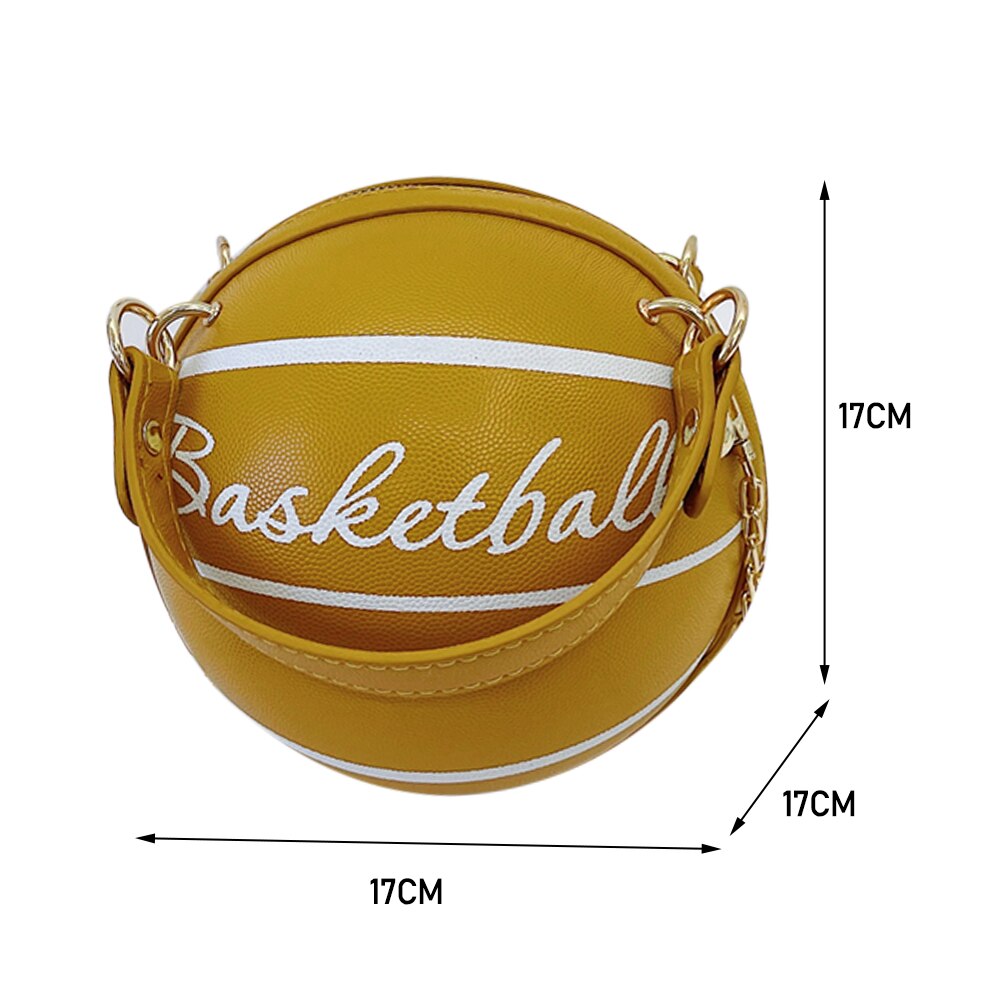 1 pz borsa rotonda a sfera per adolescenti borse a tracolla da donna borse a tracolla a catena a tracolla borsa da basket rosa in pelle femminile di personalità
