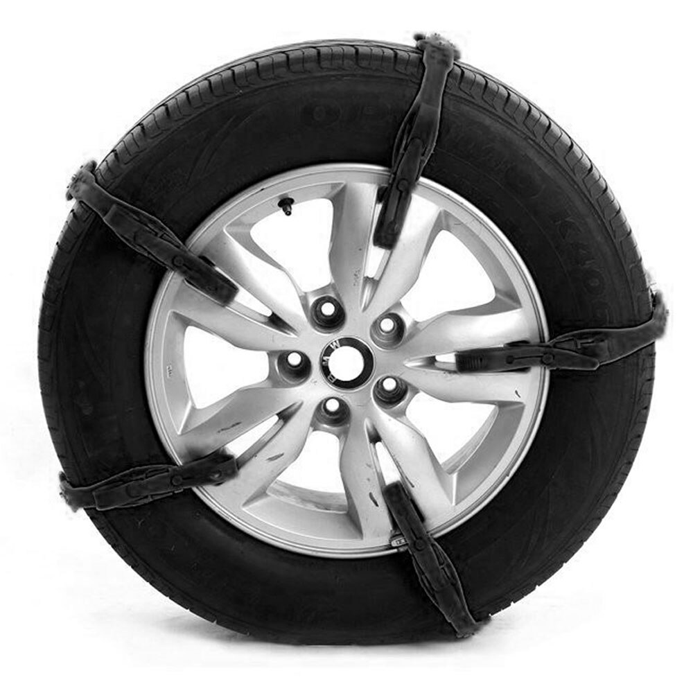 Vehemo ceinture pour pneus de neige | Noir, TPU + acier, clou, bande de pneu de neige, Installation facile, Durable, roue de sécurité, chaînes antidérapantes