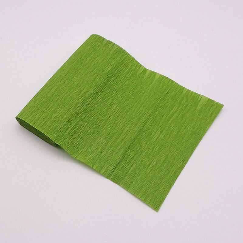 15*250cm Decorative Origami Crinkled Crepe Paper Craft DIY Flower Make Wrapping Fold Scrapbooking Party Backdrop Decoration: Green