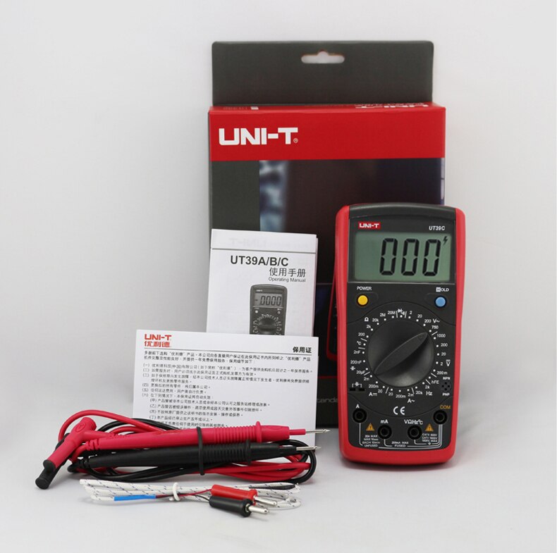 Digital Multimeter UNI-T UT39A/UT39B/UT39C/UT39E AC DC Handheld multimetro ture rms with lcd display