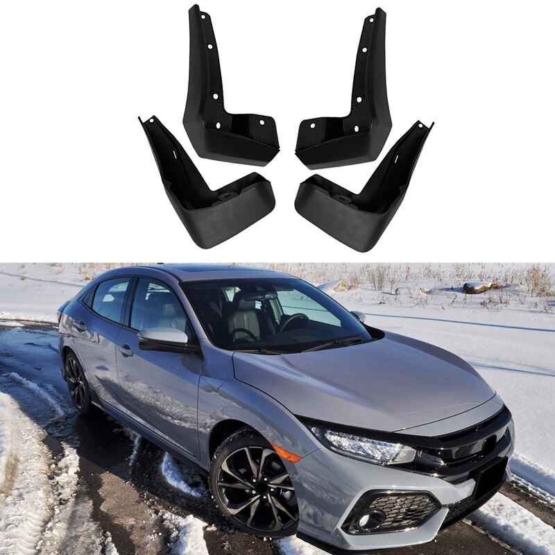 for Honda Civic Hatchback Front&Rear Mud Flap Guard Fenders Mudguard Splash Mudflaps Fender Mudguards