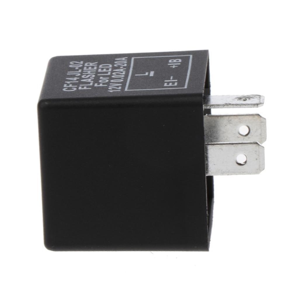 3pins Car Motorcycle LED Flasher Relay 12V Universal Freauency LED Turn Signal Electronic Light Flasher Relay Blinker Adjus K2H6