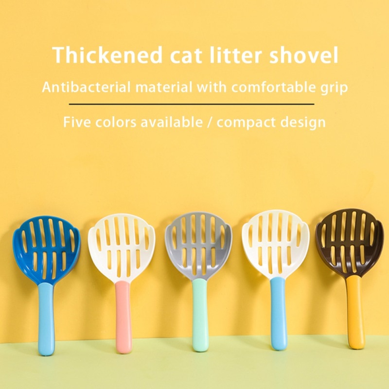 Grande cuillère à litière pour chat, facile à enfiler, revêtement en plastique ABS antiadhésif, le gardant propre et hygiénique