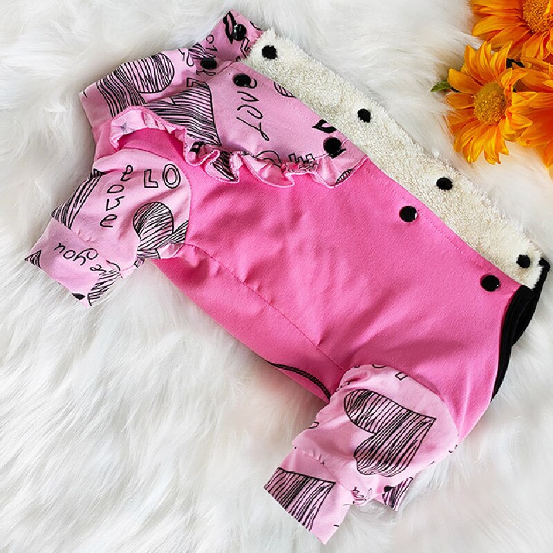 Ropa de invierno para perros y niñas, mono, Chihuahua, Yorkshire, Pomeranian, bichón, caniche, Schnauzer, traje para Pug, XS: Rosa / M