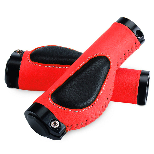 Bike Fiber Leather Grips Dead Fly Bike Grips Bike Accessories Bike Grips Brown Leather Anti-Slip Handlebar Covers: Dark pink