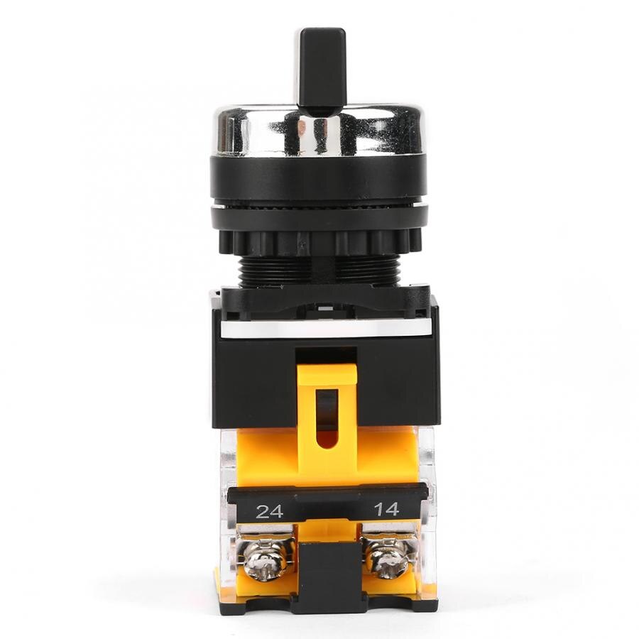 22mm 3 Position Auto Reset Selector Momentary Rotary Switch Long Handle LA38-20BX33 220V/380V
