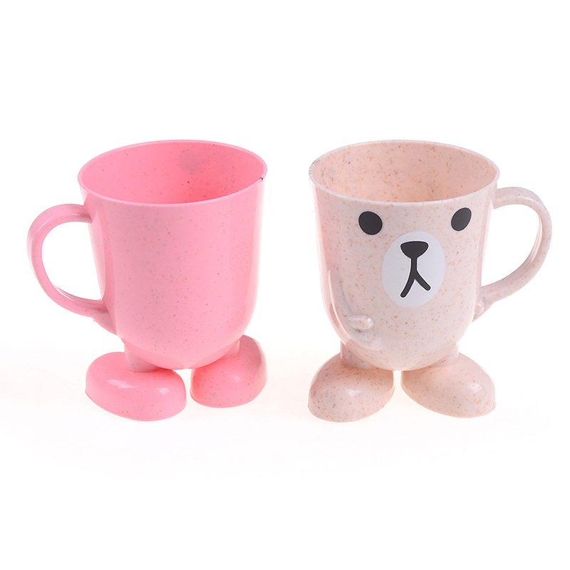 Karikatur Baby Waschen Tasse Wasser Tassen freundlicher Baby Bambus Zahnbürste Tasse Baby Ausbildung Tassen für freundlicher Lernen Trinken Fütterung Flaschen