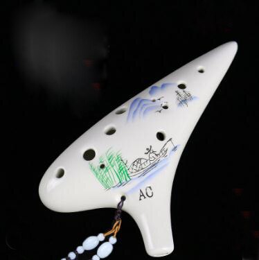12 holes AC Ocarina good sound music instrument Alto C flute for beginner: Pattern 3