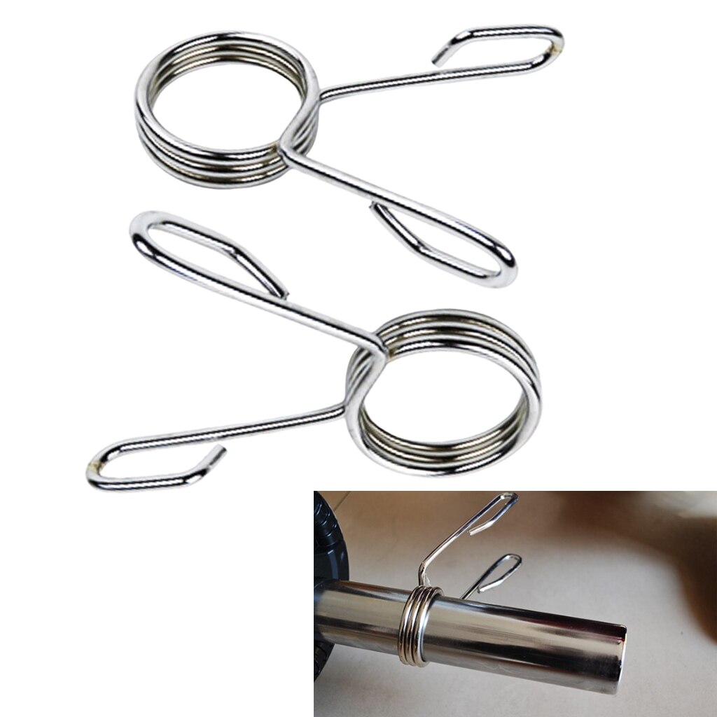 2Pcs 2'' Barbell Spring Clamp Standard Gym Olympic Dumbbell Bar Clip Lock Collar