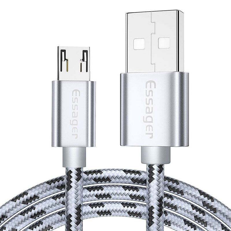 Essager micro cabo de carga usb cabo de data 3a cabo de carga rápida 0.25/1/2 m usbc micro cabo para todo o telefone android