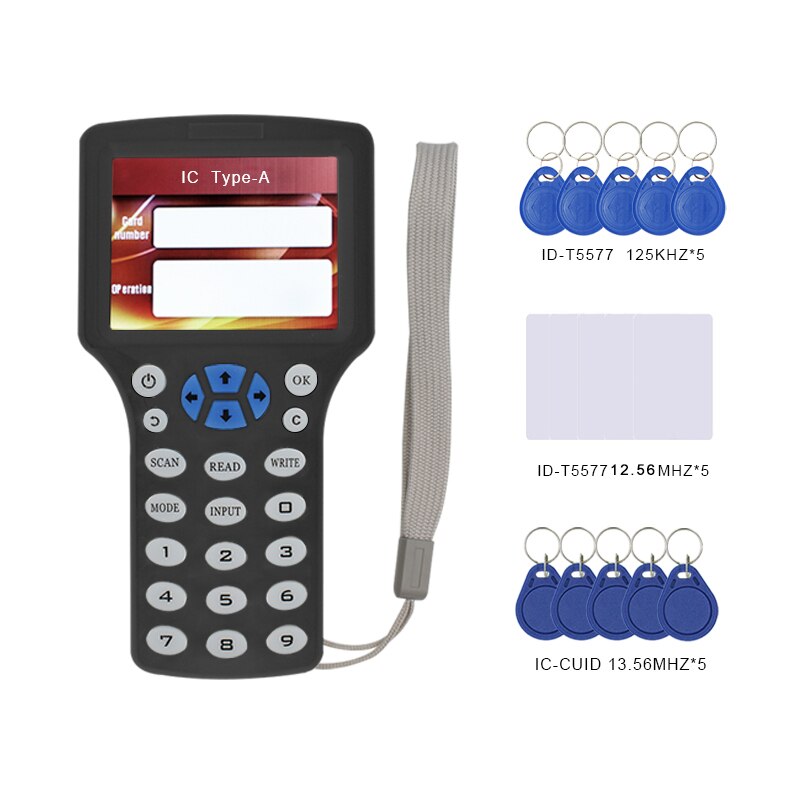 Ic/id rfid-lukija älykortin kirjoittaja täystaajuinen salaus salauksen purku replikaattori cuid fuid kopiokone tag monistin: Paketti 2