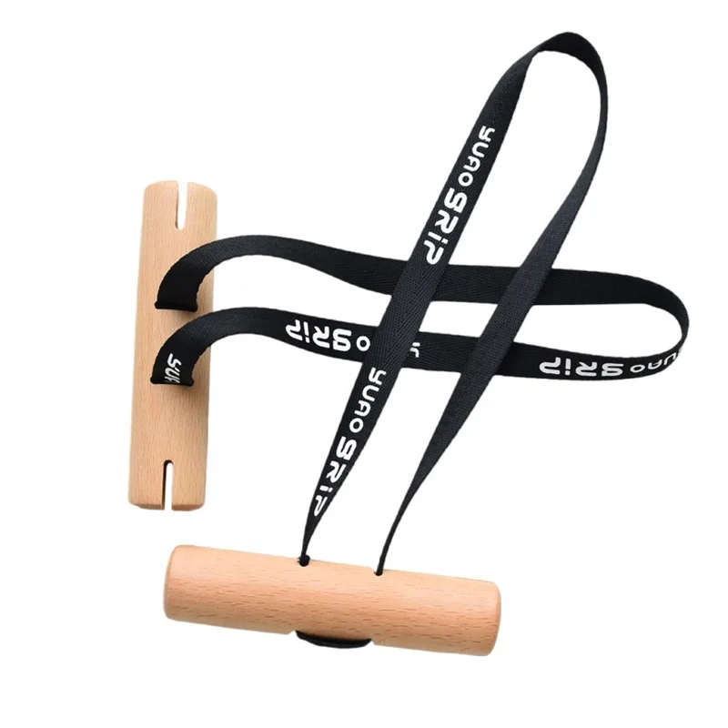 1 paar massief houten grip fitnessband handvat oefening pull-up krachttraining handgrepen stevige oefenapparatuur accessoires