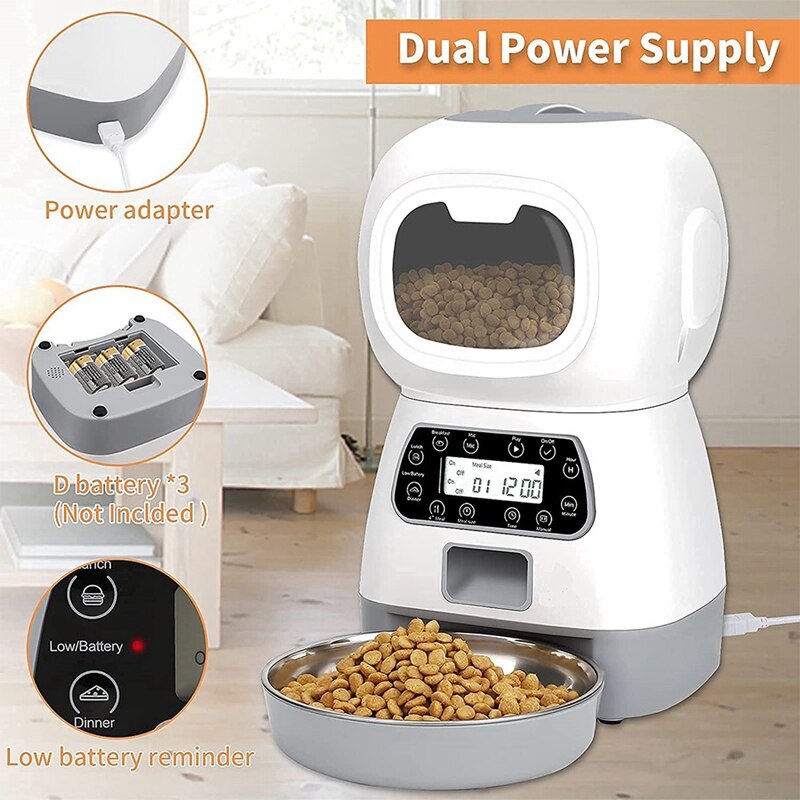 Pet automatic feeder robot type intelligent timing quantitative automatic feeding dispenser cat dog feeding bowl