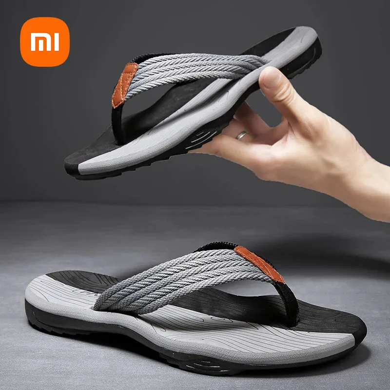 Zapatillas Xiaomi Youpin, sandalias de colores mezclados, zapatillas masculinas, chanclas para interiores y exteriores, zapatos de verano para hombres, zapatillas de baño antideslizantes