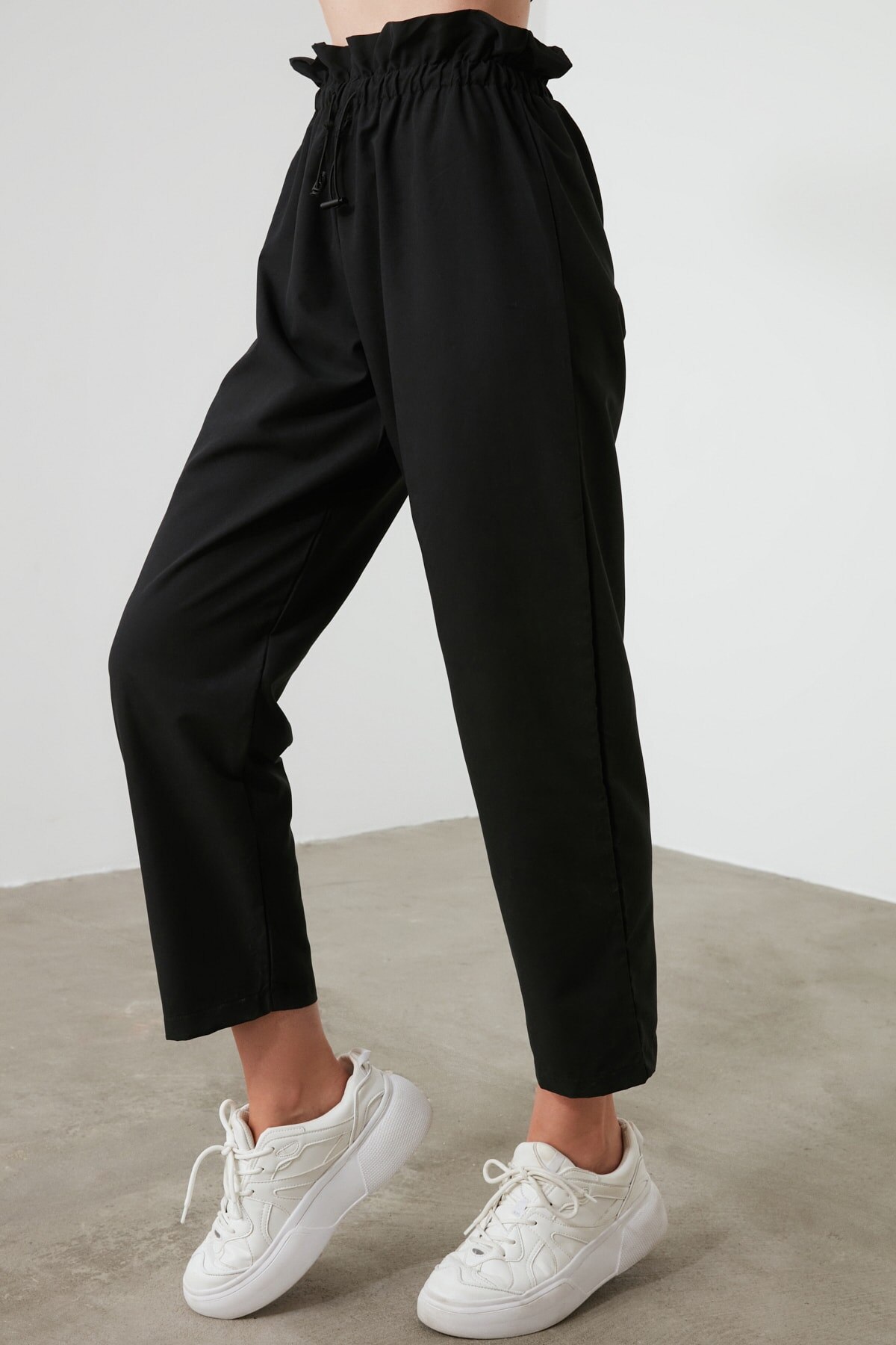 Trendyol paperbag malha sweatpants twoaw21ea0022