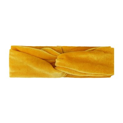 Baby Headbands Turban Gold Velvet Hairbands Newborn Baby Turban Infant Toddler Elastic Hair Bands Baby Girl Hair Accessories: Yellow