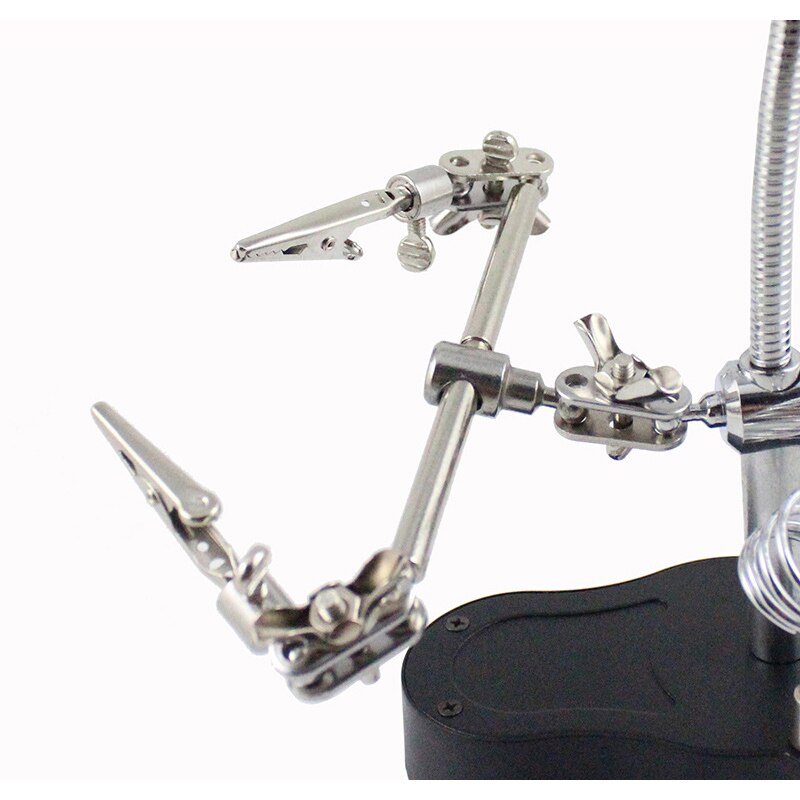 Desktop LED Light Reading Magnifier Electronic Inspection Repair Auxiliary Clip Magnifier 16126-A